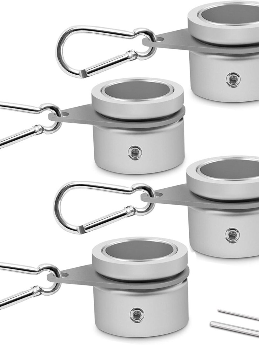Flag Pole Rings, Aluminum Alloy Flagpole Rings 360° Rotating Anti Wrap Flag Moun